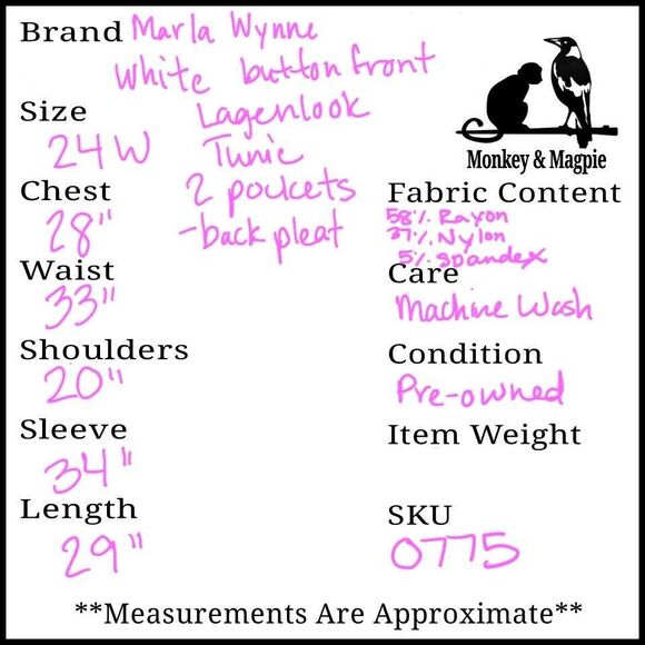 Marla Wynne WynneLayers Cotton-Blend Stretch Poplin Button Front Shirt 24W - Picture 10 of 10